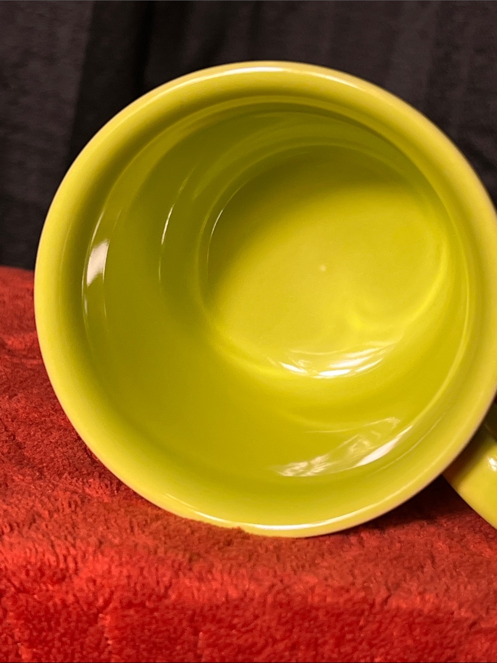 Fiestaware Lemongrass Yellow Ceramic Mug with Round Handle - Picture 3 of 4